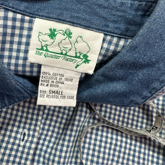 the quacker factory long sleeve embroidered sz sm 100% cotton bird house granny - Picture 7 of 9